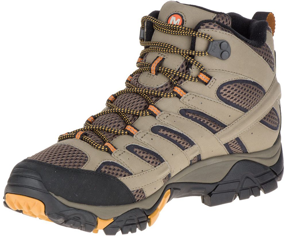 Kozaki Merrell Męskie Brązowe - Moab 2 Mid Gore -Tex® Wide Width - 612389-SOH